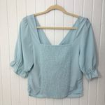 Abercrombie & Fitch Abercrombie & Fitch Cinch Front Crop Top Puff Sleeve Size L Photo 7