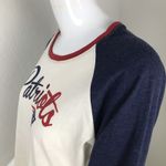 47 Brand '47 Women's NFL New England Patriots Raglan Shirt Tee Blue Red White Splitter Photo 4
