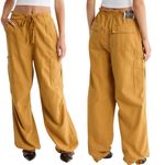 Mother The Munchie Nerdy Cargo Pants High Rise Wide Leg Sz 30 NWT Wood Thrush Yellow Photo 1
