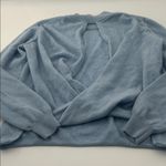 Michelle Mason Elegant Sky Blue V-Neck Sweater for Women Photo 11