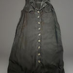 Lulus Dress Women Medium Black Button Up Collared Knee Length Dress With Pockets Photo 0