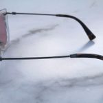 Valentino Garavani NIB Valentino Glamgloss women’s square metal pink Mirrored shield sunglasses Photo 11