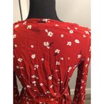Billabong Cute V Neck Wrap Floral Dress Billa Bong Small Red Photo 4