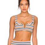 l*space L* Lee Lee Bikini Top in Over the Moon Striped Size Small NWT Photo 0