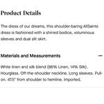 ALLSAINTS Lary Off Shoulder Balloon Sleeve Boho Midi Dress Photo 5