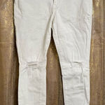 Abercrombie & Fitch Harper Super Skinny White Distressed Jeans 6 Short Photo 0