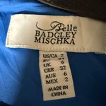 Belle Badgley Mischka Royal Blue Studded Neck Woman's Sheath Dress Size 2 Photo 5