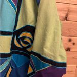 Fashion Bug Vintage  Size 2X Cotton Flax Blend Colorblock Geometric Blazer Jacket Photo 3