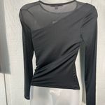 Crave fame  Women’s Long Sleeve Black Cut Put Top Size Small NWT Photo 7