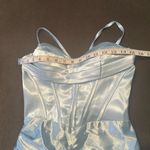 Women’s Light Blue FullLength Prom Party Dress CrissCross Straps Leg Slit Size 2 Photo 7