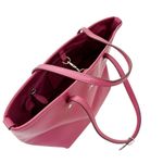 Coach  Leather Crossgrain Mini Street Tote in Silver Sunset Red (Pink) Photo 3