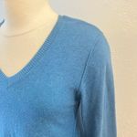 LOGO By Lori Goldstein  Blue Cotton Cashmere Asymmetrical Hem Sweater Size XXS Photo 4