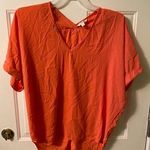 Decree NWOT  XL high low tunic top bright coral color Photo 0