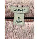 L.L.Bean Linen Cotton Blend Crew Neck Sweater Pink Size Medium Coastal Preppy Photo 1