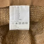 Tan woven jute fedora hat with camo hatband Photo 6