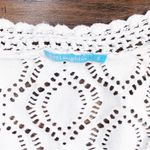 J. McLaughlin • Pointelle Tunic Top white lasercut lace crochet beach coverup Photo 2