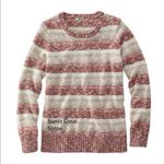 LL Bean Red Striped Cotton Ragg Sweater Crewneck Pullover MEDIUM PETITE Size undefined Photo 0