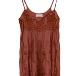 Urban Outfitters Jamie Babydoll Orange Terracotta Embroidered mini dress Photo 2
