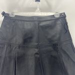 Newport News Vintage  leather min skirt flare black avant-garde grunge chic biker Photo 3
