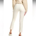 MOTHER The Mid Dazzler Crop Fray In Cream Puff Jeans Size 24 Photo 3