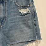 American Eagle Outfitters Light Blue mom jeans high rise Distressed Jean Shorts Photo 2