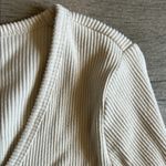 Old Navy Cream Ribbed Fitted Long Sleeve Tee Photo 2