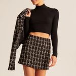 Abercrombie & Fitch  Tweed Mini Skirt - Black/White - XS Photo 4