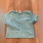 Aerie NWT crop ribbed blue tee size small Photo 1