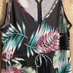Huskary tropical luau black green and purple halter tie dress, size M Black Size M Photo 2