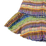 Saloni Colorful Stripe Shift Dress Ruffle Lace Bold Sleeveless Size 4 Women's Blue Photo 2