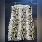 H:ours REVOLVE Snakeskin Leather Strapless Dress Photo 5