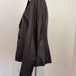 Giuliana Teso Chocolate Brown Italian Leather Blazer woman’s sz42/Med/6 Chic Photo 10