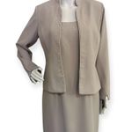 Elegant Beige Women's Dress & Jacket Tan Size 8 Photo 1