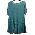 Kori America Medium Blue Swiss Dot Womens Babydoll Short Dress Photo 5