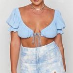 Beginning Boutique Laura Mini Skirt in Tie Dye Denim Photo 4