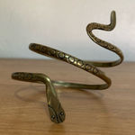 Anthropologie Vintage arm brass snake cuff Photo 0