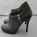 Michael Kors York Bootie Python Embossed Ankle w/zip Boot Slate Women's Size 9M Photo 3