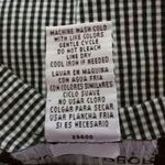 Sag Harbor  Black & White Gingham Down Button Top Photo 4