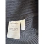 Reformation  Hosby Tie Front Ribbed Knit Black Dress Size L Photo 6