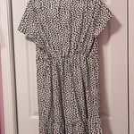 NWOT Leopard Print Black and White Short Dress With Ruffles Hem Size M Photo 1