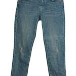Massimo Dutti  Low Rise Cigarette Fit Jeans‎ Women's 2 Medium Wash Crop Capri Photo 0