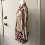 Lucky Brand  Knit Open Collar Cardigan S Southwestern Academia Boho Western Photo 2