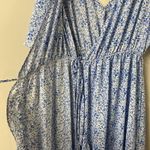 Pinkblush MATERNITY AND POST PARTUM WRAP DRESS BLUE FLORAL PRINT V BACK AND TRUE WRAP Photo 14
