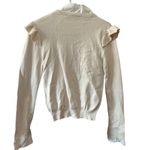 ZARA Combination Knit Sweater Croquette Bow Size Medium Cream White Cottage core Photo 8