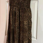Leopard Print Brown Maxi Dress Size XL Photo 0