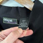 Onque Casuals Funky Artsy Colorful Embroidered Black Button Down Shirt Size L Size L Photo 4