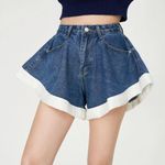 Cider  Wide Leg Denim Shorts Photo 0
