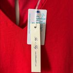 She & Sky  Womens Red V-Neck Ruffle Sleeve Sisterhood Lined Dress Size Large NWT Photo 6