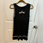 POL Acid Wash Floral Embroidered Dress in Vintage Black Photo 7