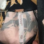 Free People NWT Dinner Party Black Floral Long Sleeve Crop Top XS Photo 4